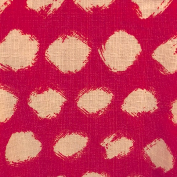 Very Cute Deep Coral w/Cream Spot Cocktail Dress Size 6 - Eliza J - Picture 4 of 10